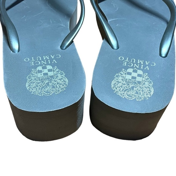VINCE CAMUTO Grey Platform Thong Sandals US Sz 9M - Picture 6 of 10